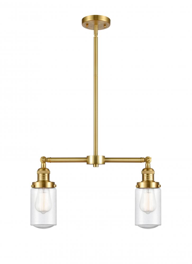 Dover - 2 Light - 21 inch - Satin Gold - Stem Hung - Adjustable Island Light