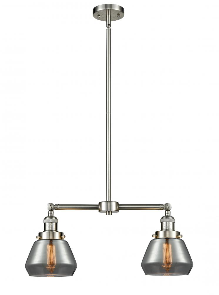 Fulton - 2 Light - 21 inch - Brushed Satin Nickel - Stem Hung - Adjustable Island Light