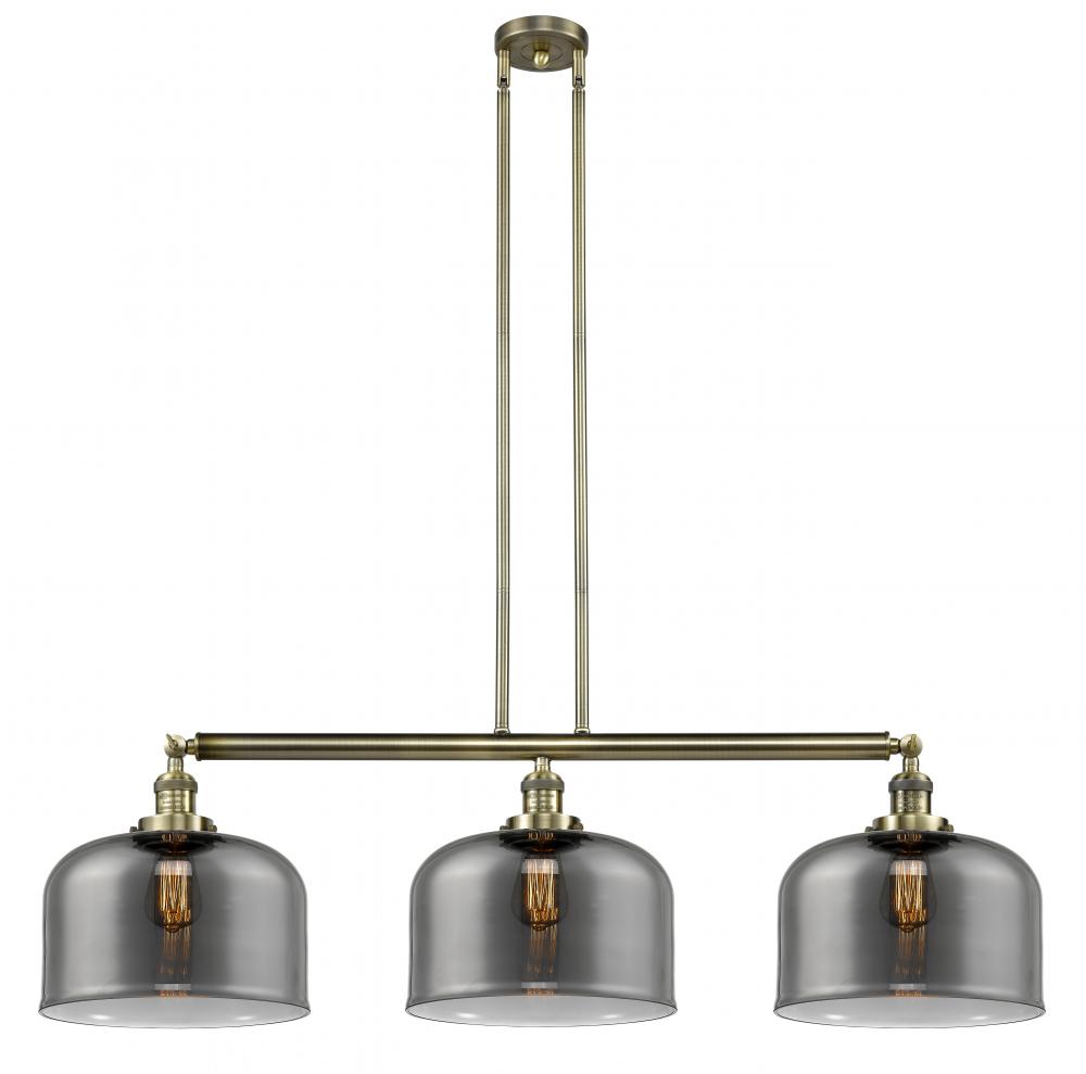 Bell - 3 Light - 42 inch - Antique Brass - Stem Hung - Adjustable Island Light