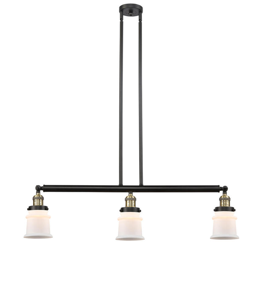 Canton - 3 Light - 39 inch - Black Antique Brass - Stem Hung - Adjustable Island Light