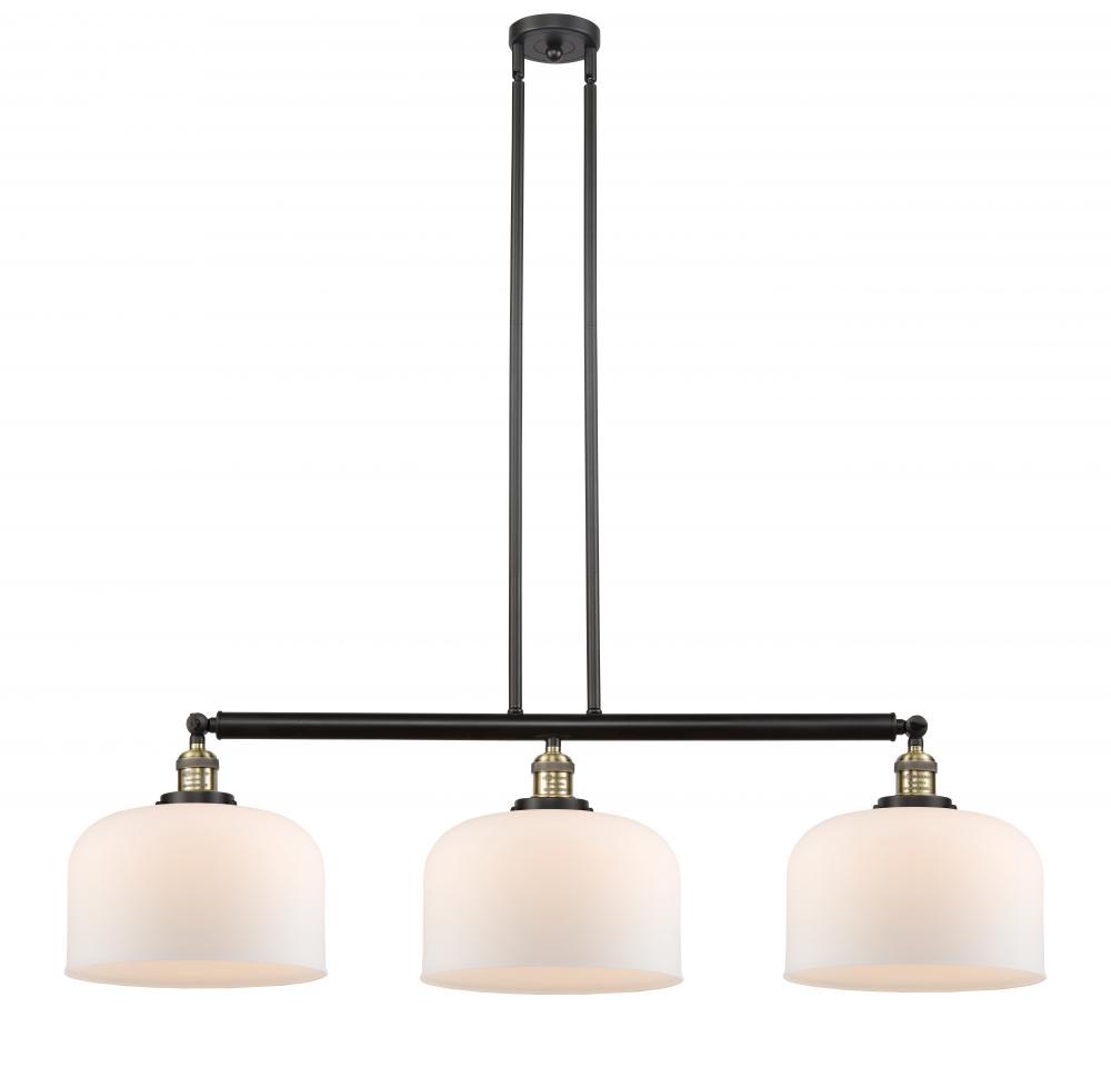 Bell - 3 Light - 42 inch - Black Antique Brass - Stem Hung - Adjustable Island Light