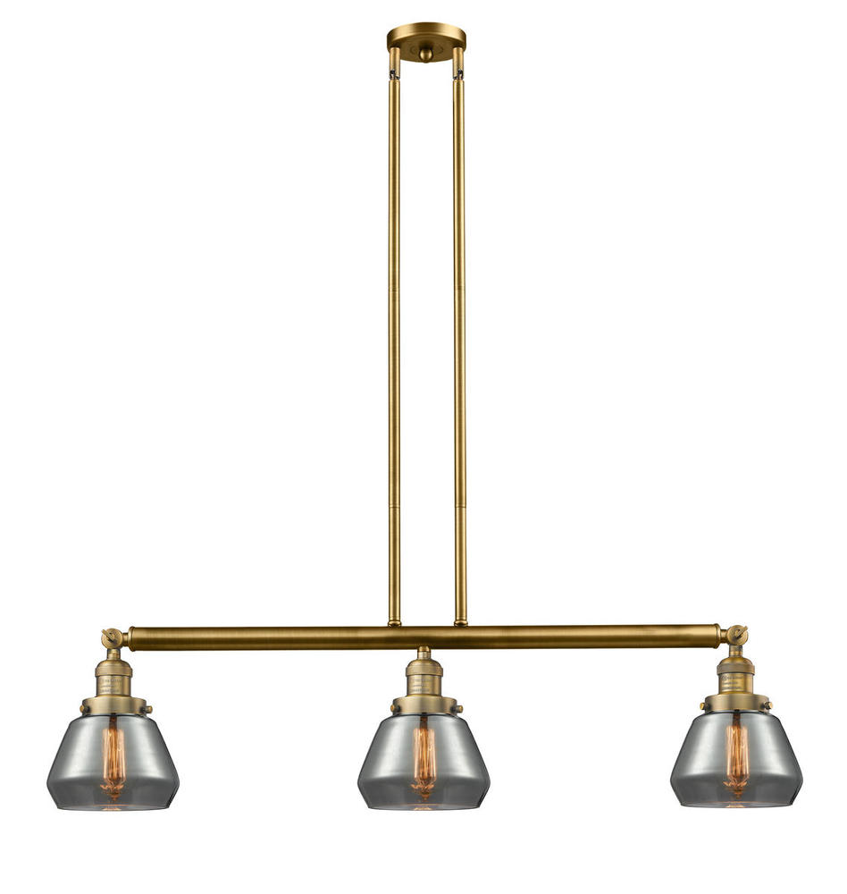 Fulton - 3 Light - 39 inch - Brushed Brass - Stem Hung - Adjustable Island Light