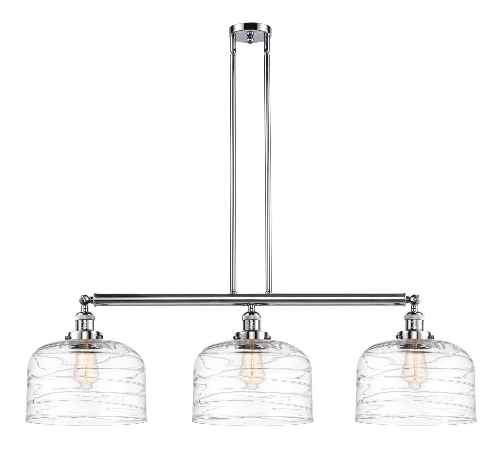 Bell - 3 Light - 42 inch - Polished Chrome - Stem Hung - Adjustable Island Light