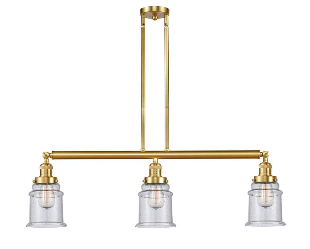 Canton - 3 Light - 39 inch - Satin Gold - Stem Hung - Adjustable Island Light