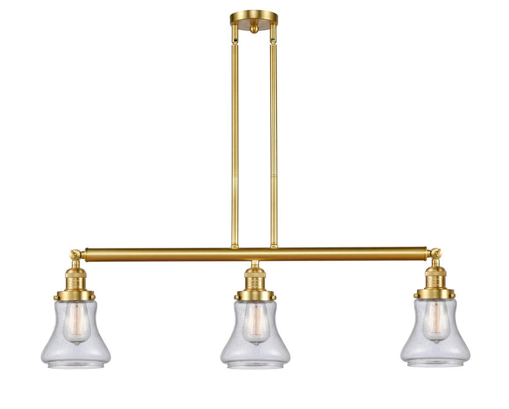 Bellmont - 3 Light - 39 inch - Satin Gold - Stem Hung - Adjustable Island Light