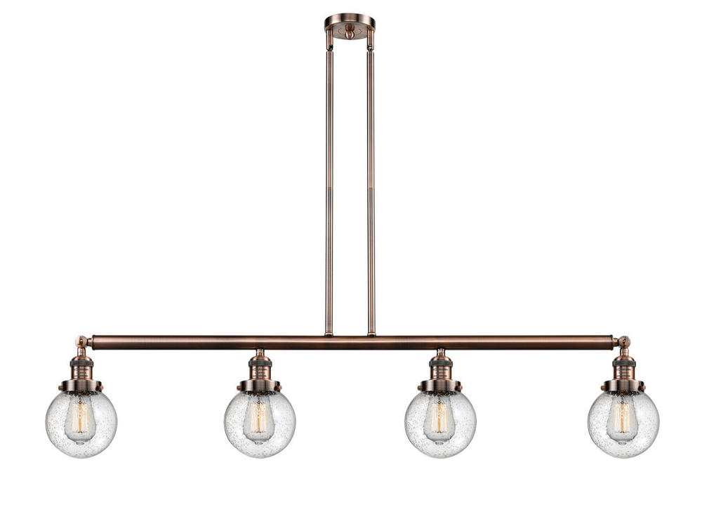 Beacon - 4 Light - 51 inch - Antique Copper - Stem Hung - Island Light