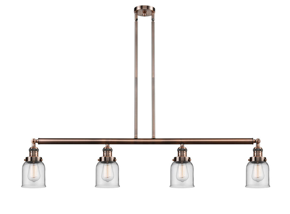Bell - 4 Light - 50 inch - Antique Copper - Stem Hung - Island Light