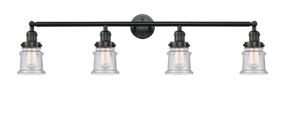 Canton - 4 Light - 42 inch - Matte Black - Adjustable Bath Vanity Light