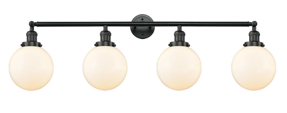 Beacon - 4 Light - 44 inch - Matte Black - Adjustable Bath Vanity Light