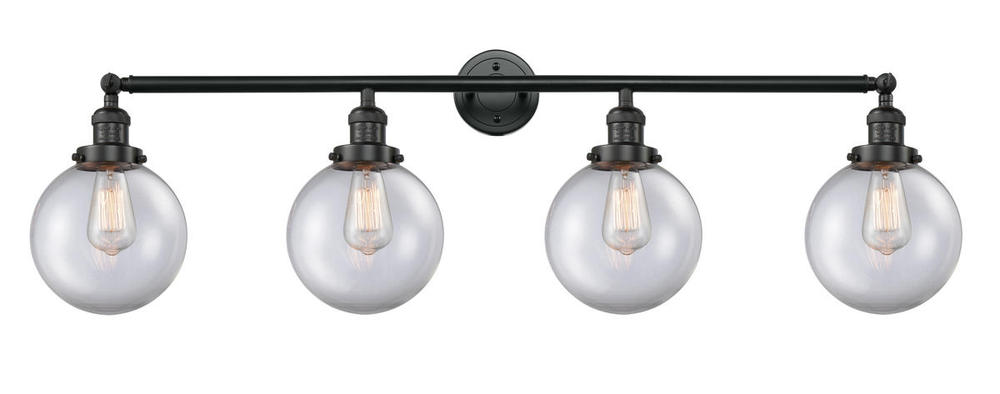 Beacon - 4 Light - 44 inch - Matte Black - Adjustable Bath Vanity Light
