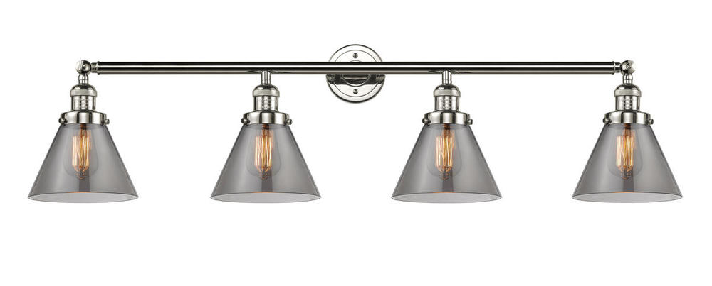 Cone - 4 Light - 44 inch - Polished Nickel - Adjustable Bath Vanity Light