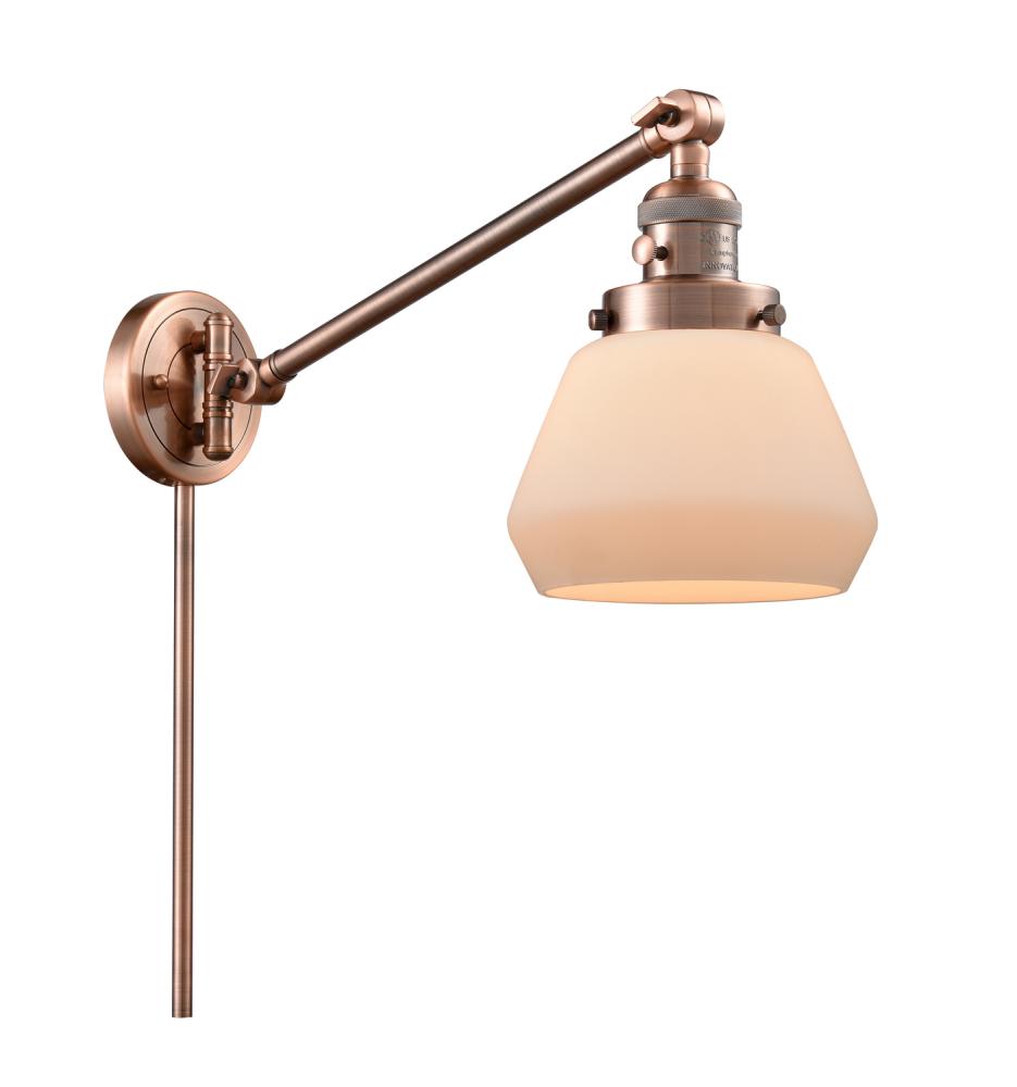 Fulton - 1 Light - 8 inch - Antique Copper -Adjustable Swing Arm