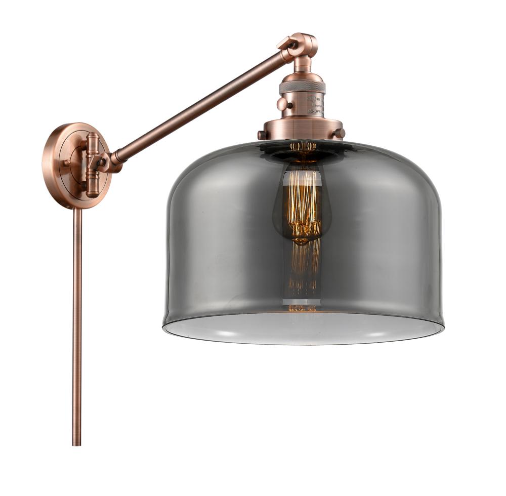 Bell - 1 Light - 12 inch - Antique Copper -Adjustable Swing Arm