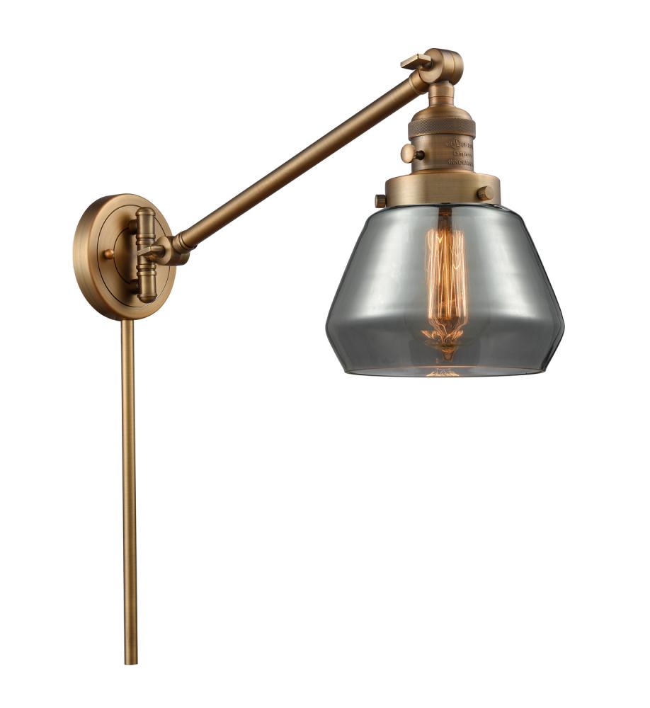 Fulton - 1 Light - 8 inch - Brushed Brass -Adjustable Swing Arm