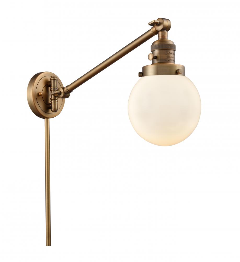 Beacon - 1 Light - 6 inch - Brushed Brass -Adjustable Swing Arm