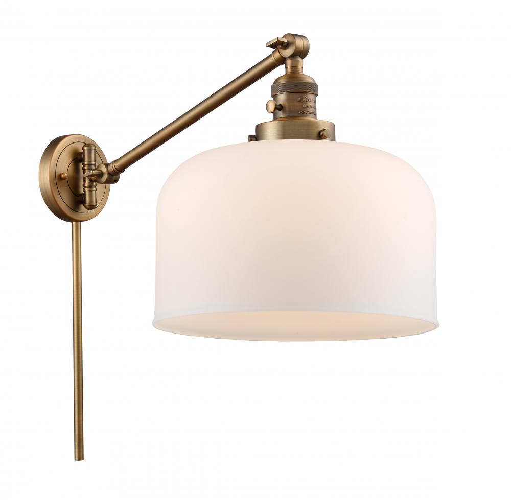 Bell - 1 Light - 12 inch - Brushed Brass -Adjustable Swing Arm