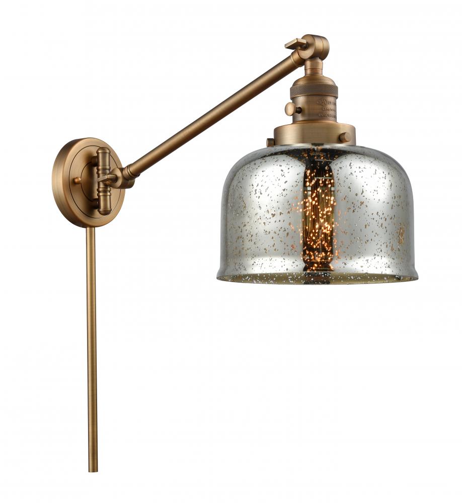 Bell - 1 Light - 8 inch - Brushed Brass -Adjustable Swing Arm