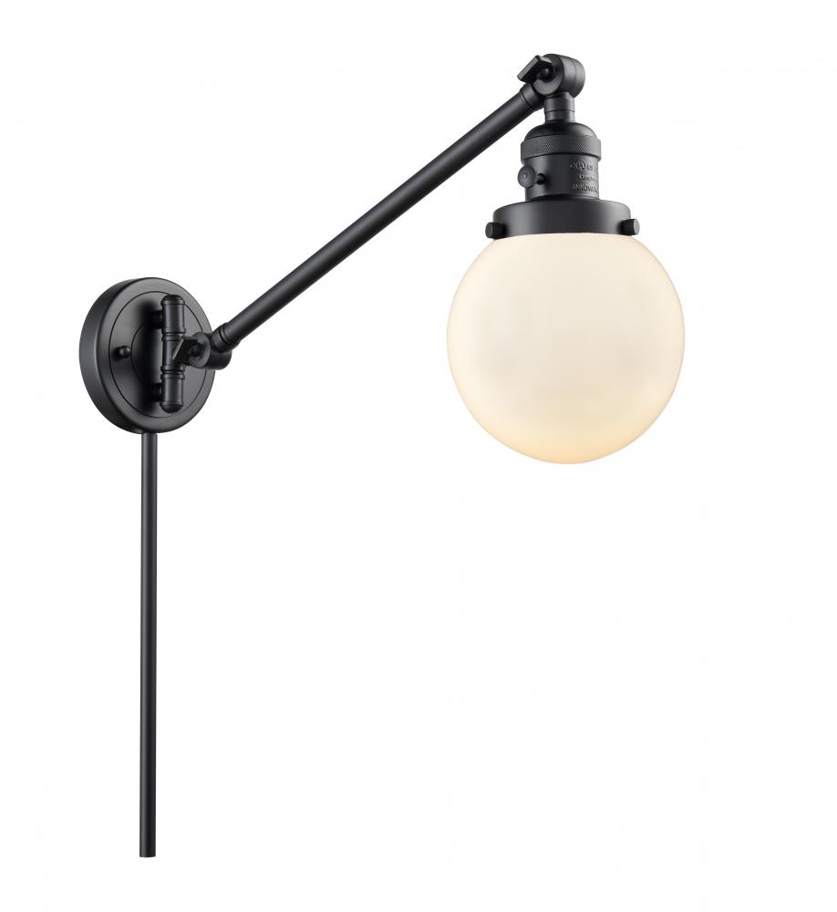 Beacon - 1 Light - 6 inch - Matte Black -Adjustable Swing Arm