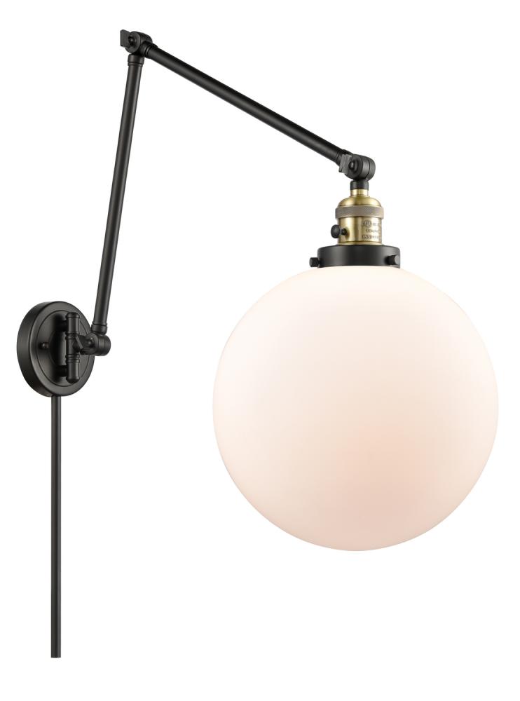 Beacon - 1 Light - 12 inch - Black Antique Brass -Adjustable Swing Arm