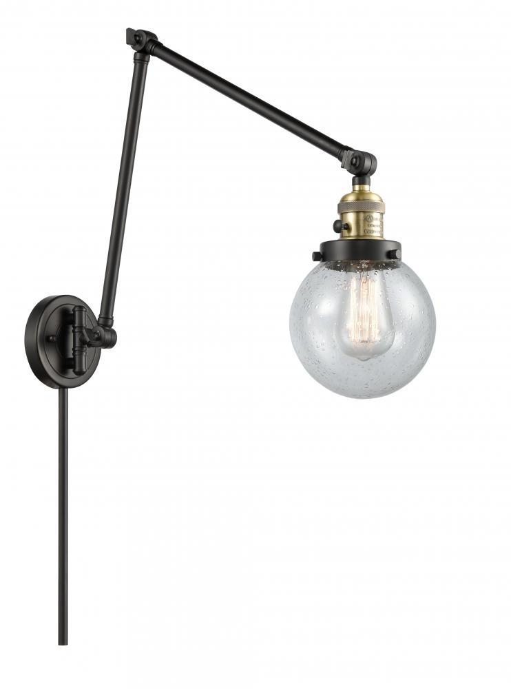Beacon - 1 Light - 6 inch - Black Antique Brass -Adjustable Swing Arm