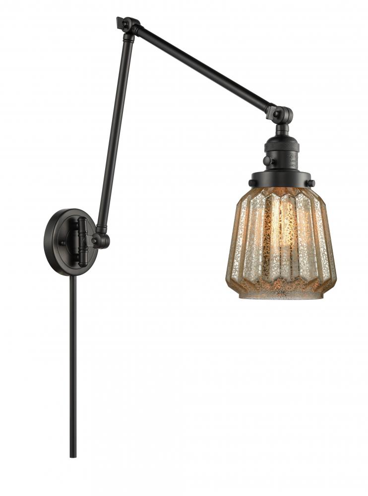 Chatham - 1 Light - 8 inch - Matte Black -Adjustable Swing Arm