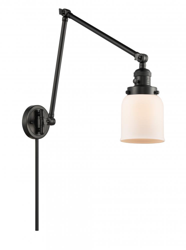 Bell - 1 Light - 8 inch - Matte Black -Adjustable Swing Arm