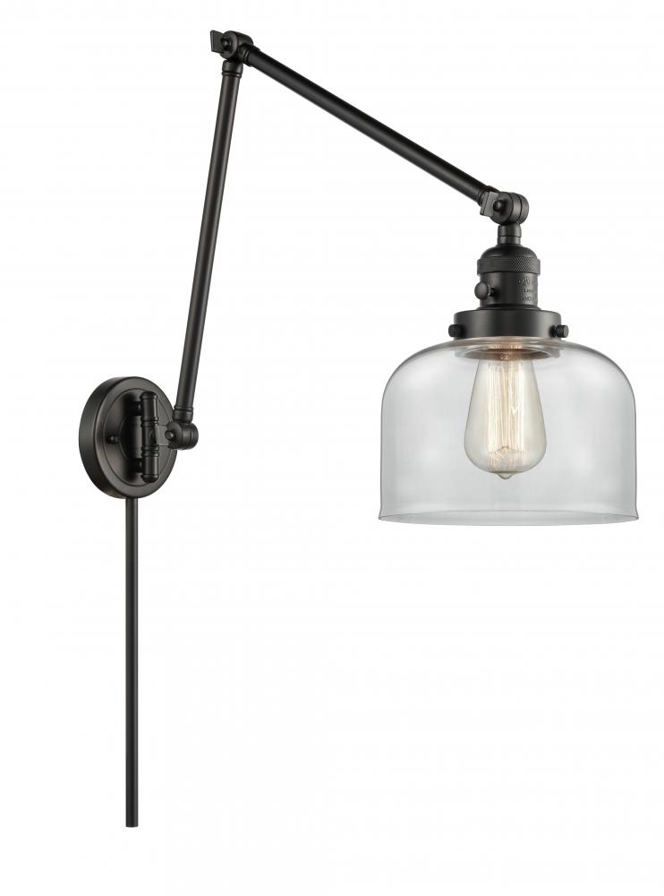 Bell - 1 Light - 8 inch - Matte Black -Adjustable Swing Arm