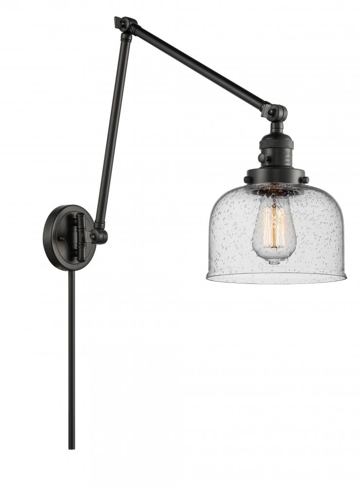 Bell - 1 Light - 8 inch - Matte Black -Adjustable Swing Arm