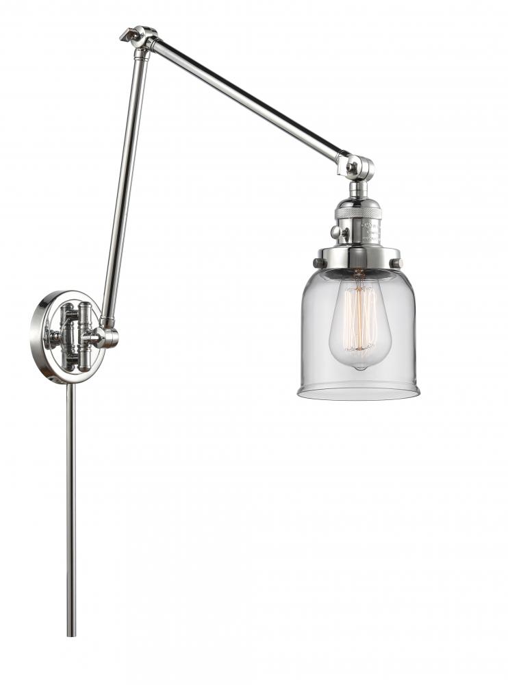 Bell - 1 Light - 8 inch - Polished Chrome -Adjustable Swing Arm