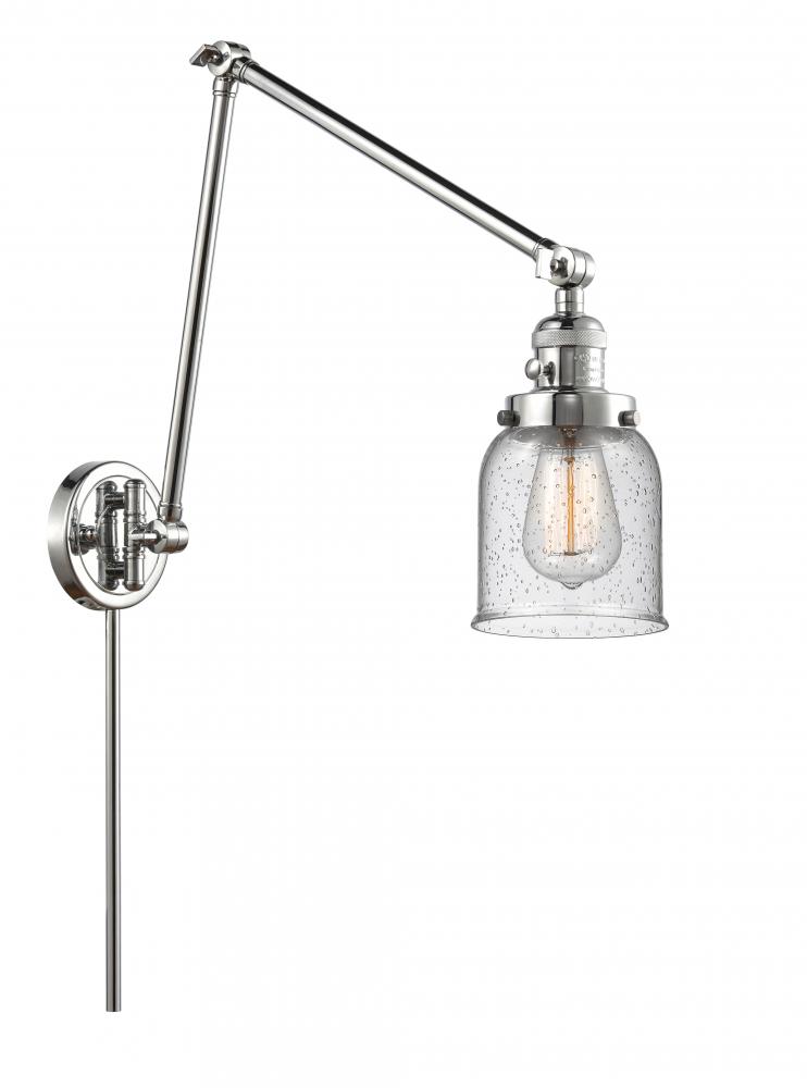 Bell - 1 Light - 8 inch - Polished Chrome -Adjustable Swing Arm