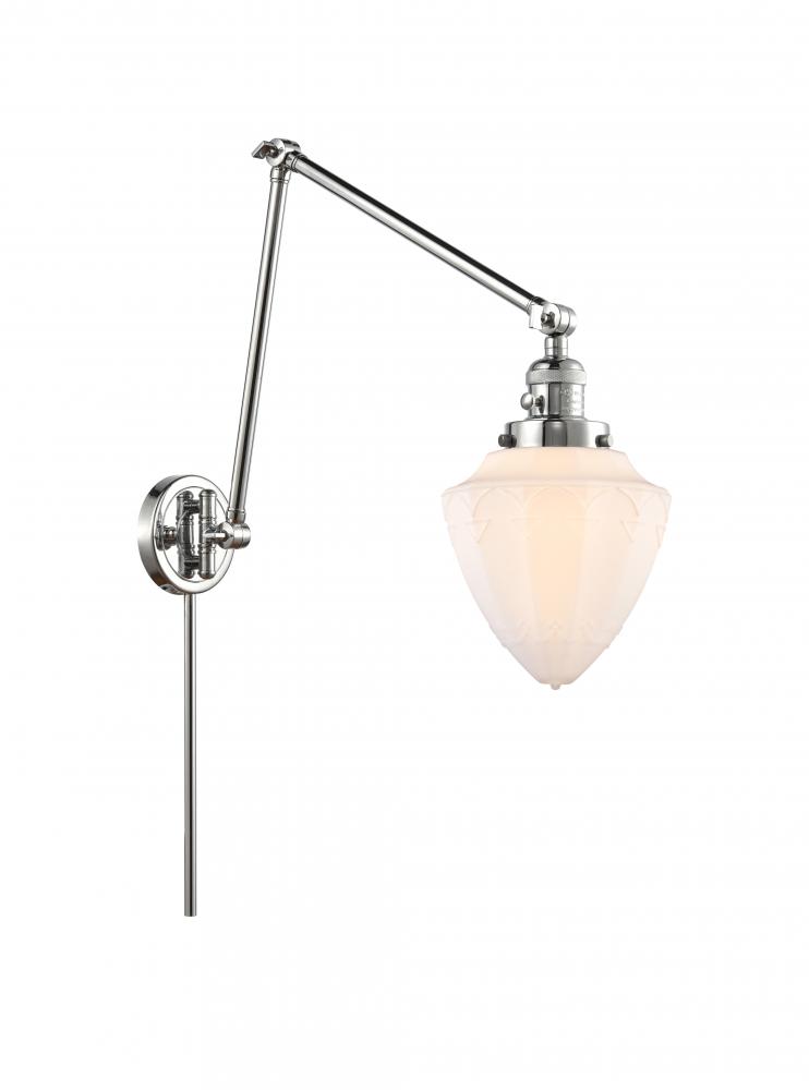 Bullet - 1 Light - 7 inch - Polished Chrome -Adjustable Swing Arm