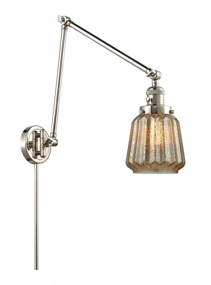 Chatham - 1 Light - 8 inch - Polished Nickel -Adjustable Swing Arm