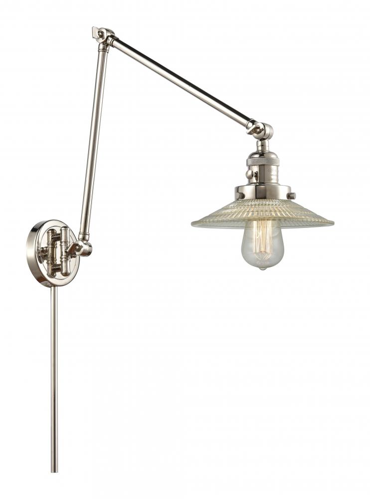 Halophane - 1 Light - 9 inch - Polished Nickel -Adjustable Swing Arm