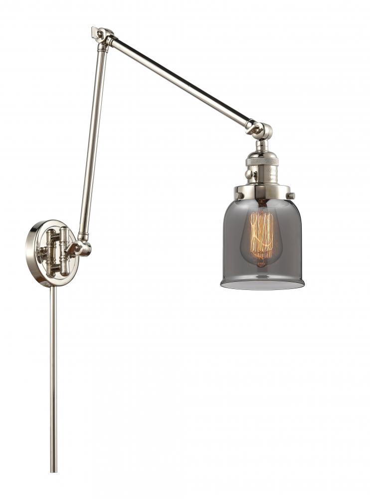 Bell - 1 Light - 8 inch - Polished Nickel -Adjustable Swing Arm