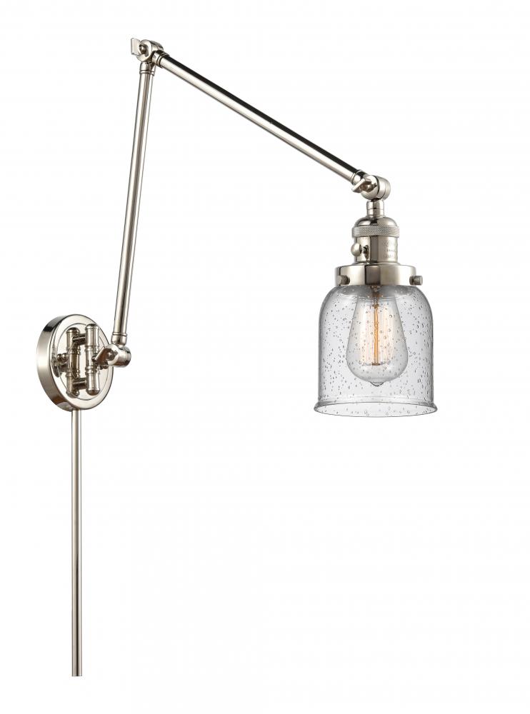 Bell - 1 Light - 8 inch - Polished Nickel -Adjustable Swing Arm