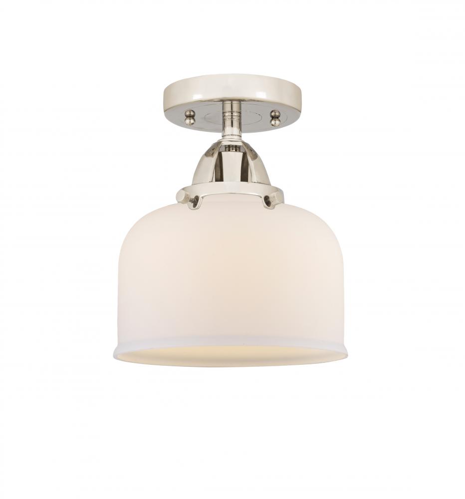 Bell - 1 Light - 8 inch - Polished Nickel - Semi-Flush Mount
