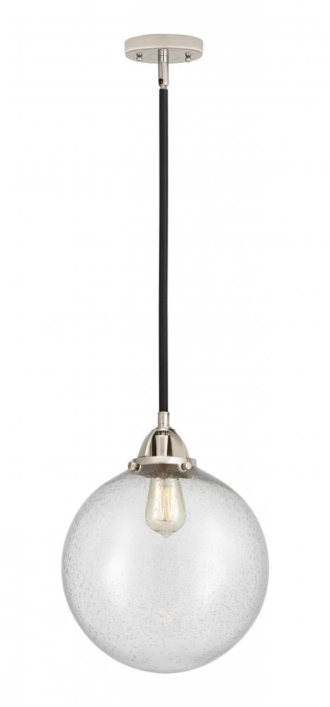 Beacon - 1 Light - 12 inch - Black Polished Nickel - Cord hung - Mini Pendant