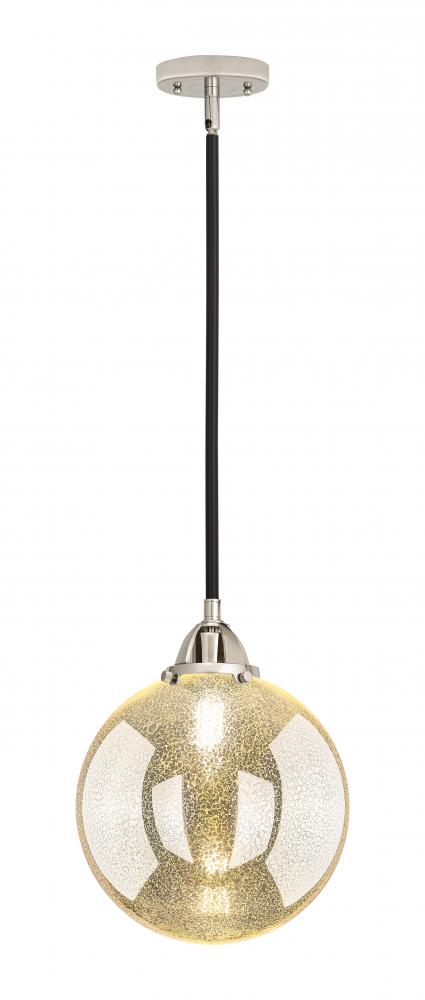 Beacon - 1 Light - 10 inch - Black Polished Nickel - Cord hung - Mini Pendant