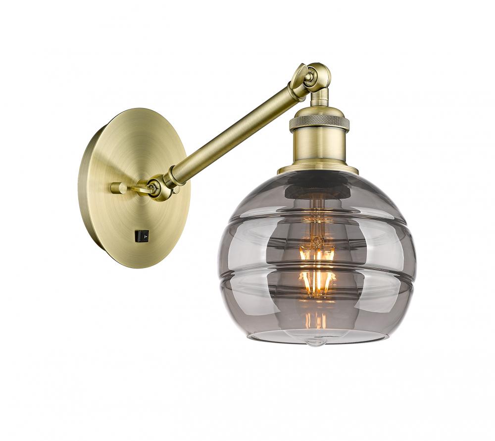 Rochester - 1 Light - 6 inch - Antique Brass - Adjustable Sconce