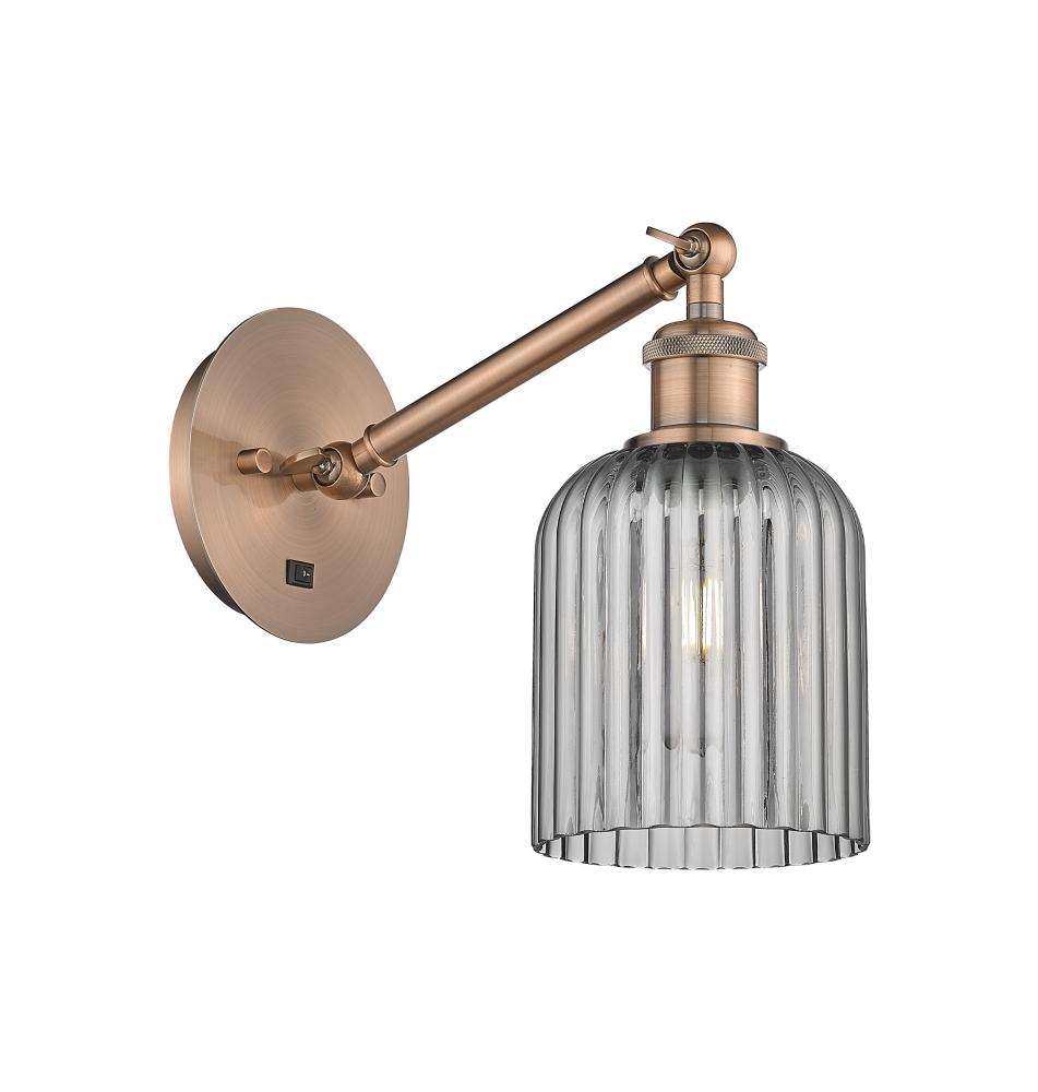 Bridal Veil - 1 Light - 5 inch - Antique Copper - Adjustable Sconce