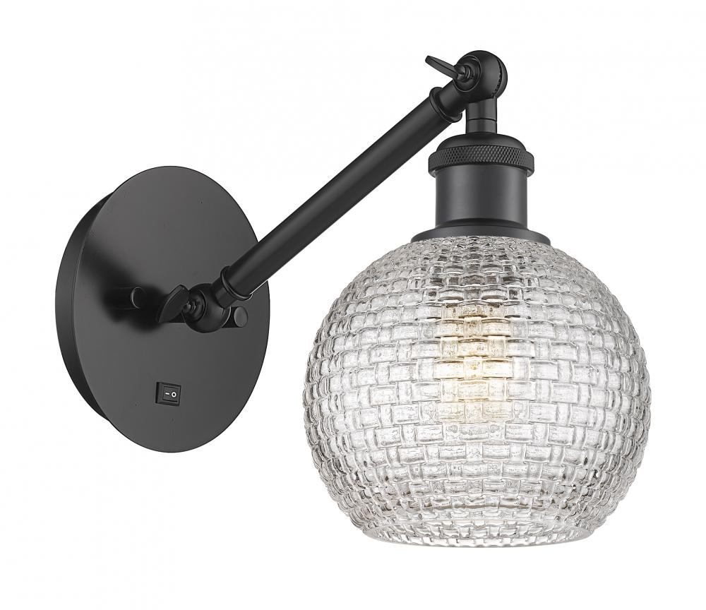 Athens - 1 Light - 6 inch - Matte Black - Adjustable Sconce