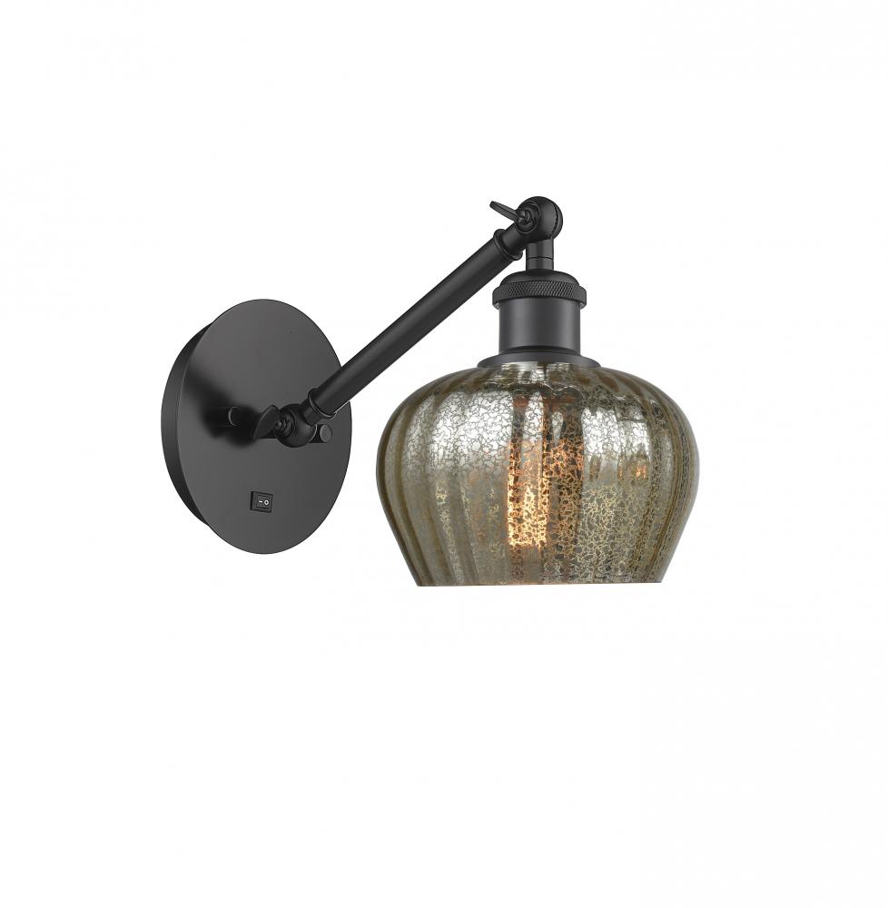Fenton - 1 Light - 7 inch - Matte Black - Adjustable Sconce