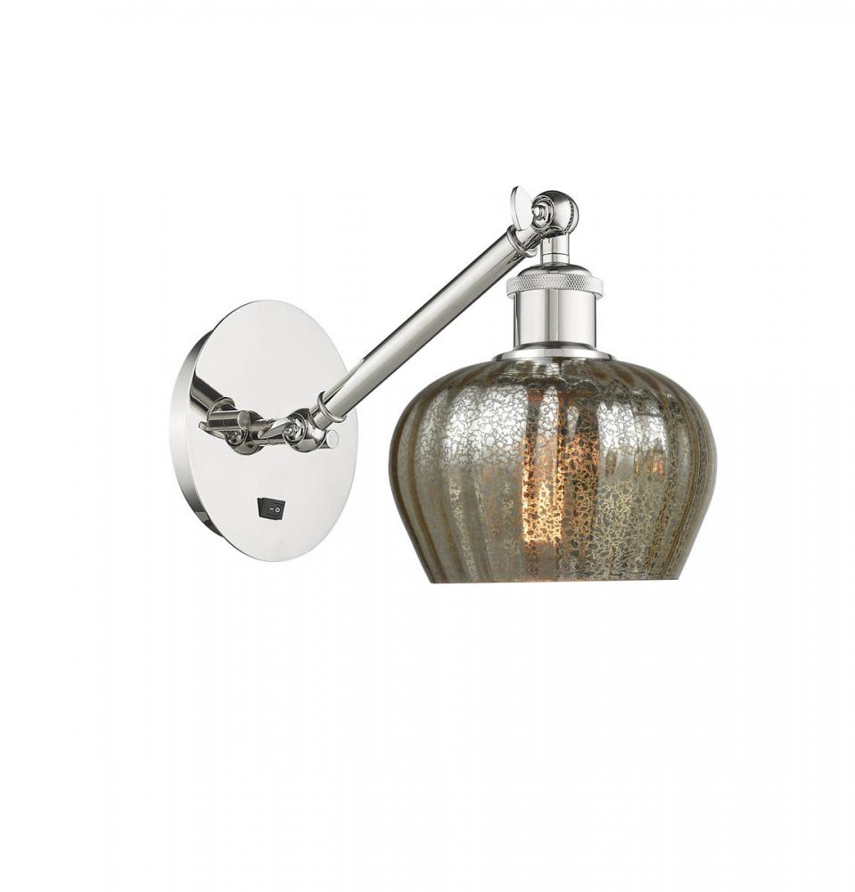 Fenton - 1 Light - 7 inch - Polished Nickel - Adjustable Sconce