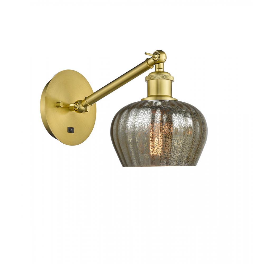 Fenton - 1 Light - 7 inch - Satin Gold - Adjustable Sconce
