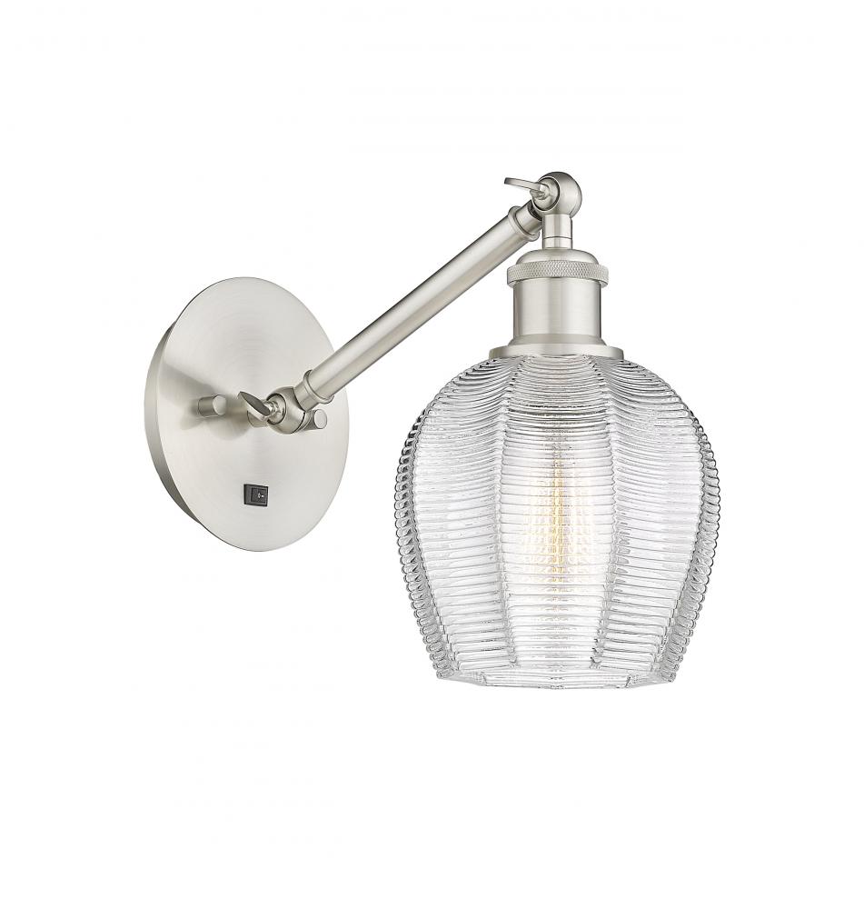 Norfolk - 1 Light - 6 inch - Brushed Satin Nickel - Adjustable Sconce