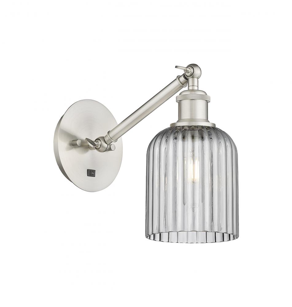 Bridal Veil - 1 Light - 5 inch - Brushed Satin Nickel - Adjustable Sconce