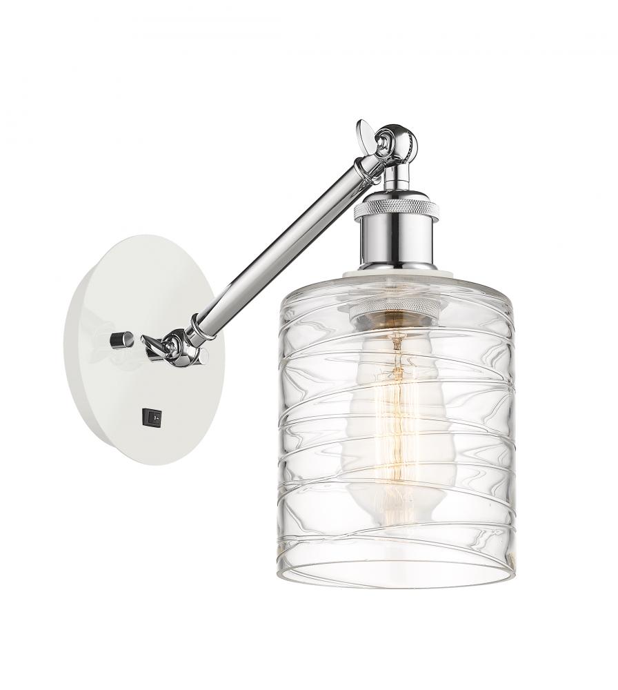 Cobbleskill - 1 Light - 5 inch - White Polished Chrome - Adjustable Sconce