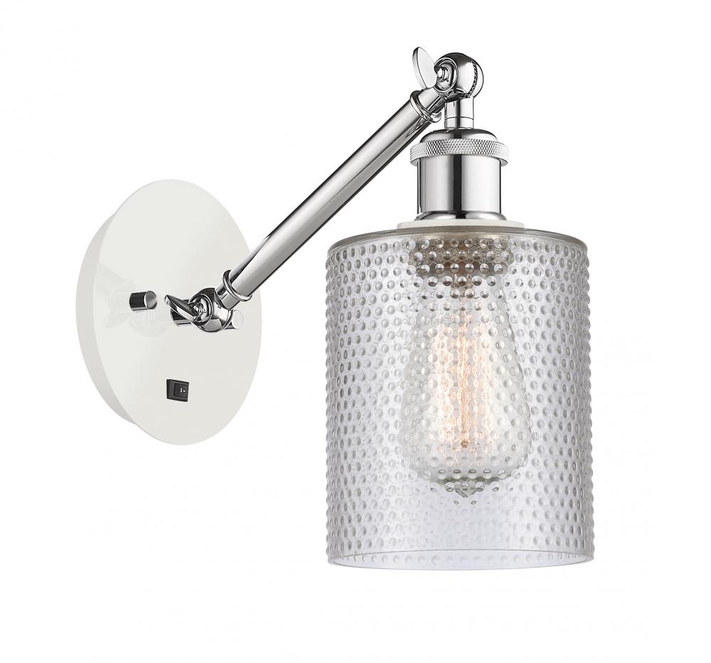 Cobbleskill - 1 Light - 5 inch - White Polished Chrome - Adjustable Sconce