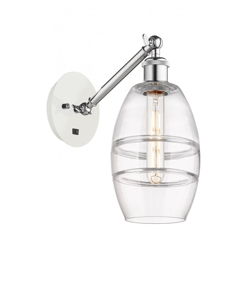 Vaz - 1 Light - 6 inch - White Polished Chrome - Adjustable Sconce