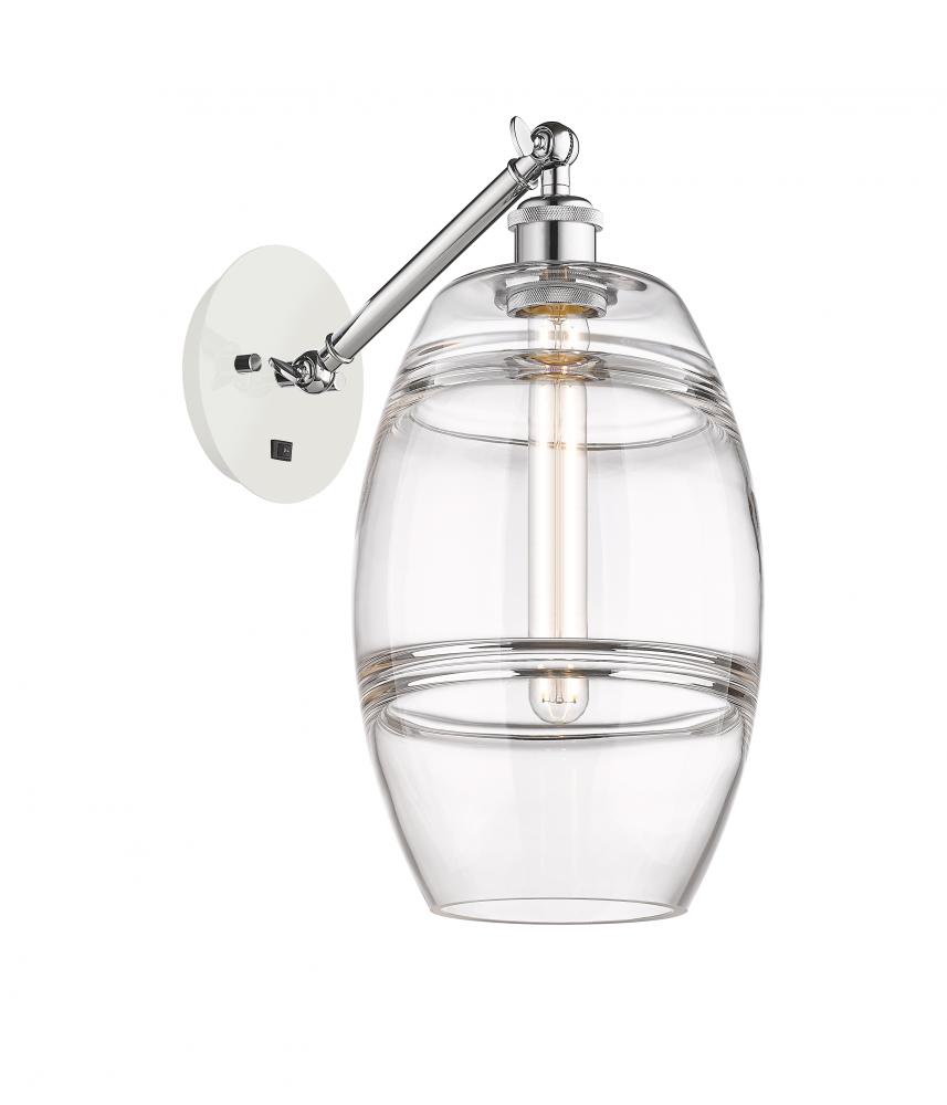 Vaz - 1 Light - 8 inch - White Polished Chrome - Adjustable Sconce